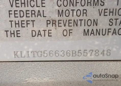 2006 Chevrolet Aveo Lt from USA, damaged, VIN KL1TG56636B557846